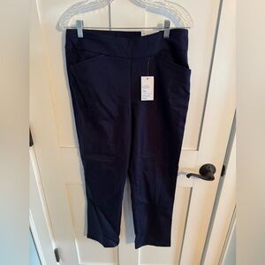 Croft & Barrow Navy Effortless Stretch Pants Size 8 NWT